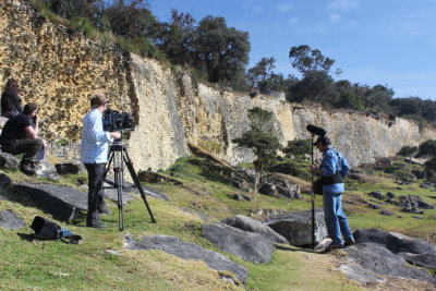 FilmingBBC documentary at Kuelap