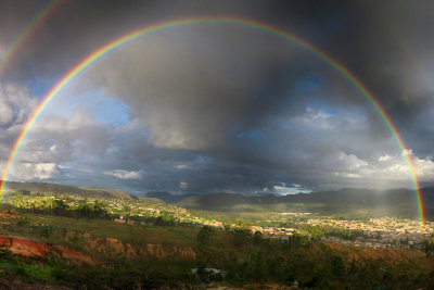 Chachapoyas with rainbow