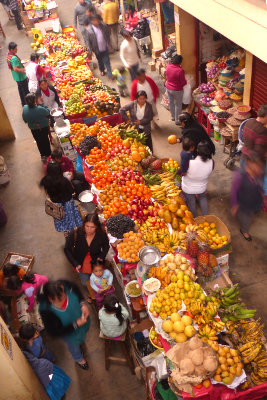 Fruit stalls in Chachapoyas daily market